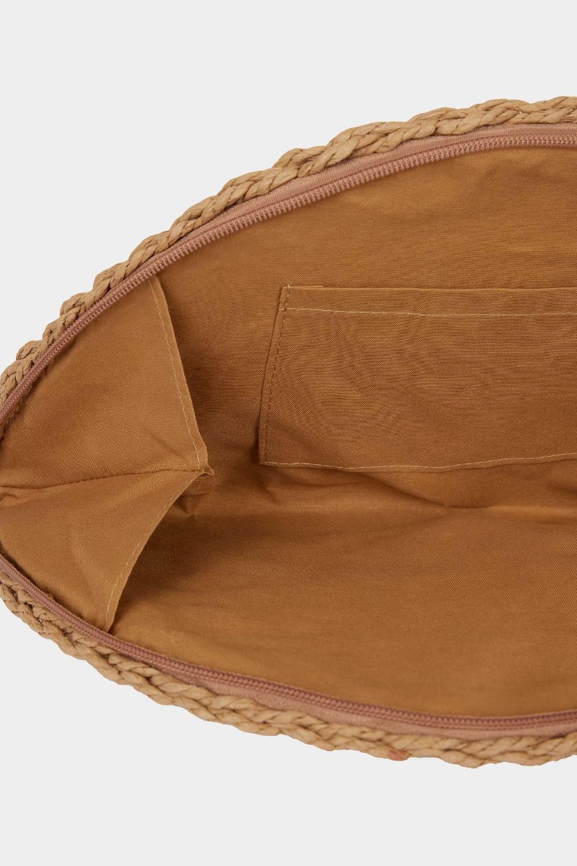 Kadın Koyu Kum DCEY x DeFacto Kadın Hasır El Çantası