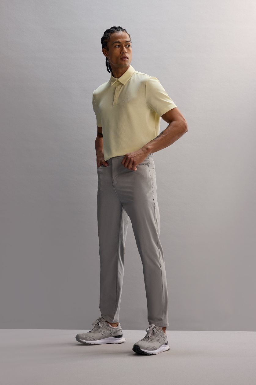 MAN Light Yellow DeFactoFit Standard Fit Basic Sports Polo Shirt