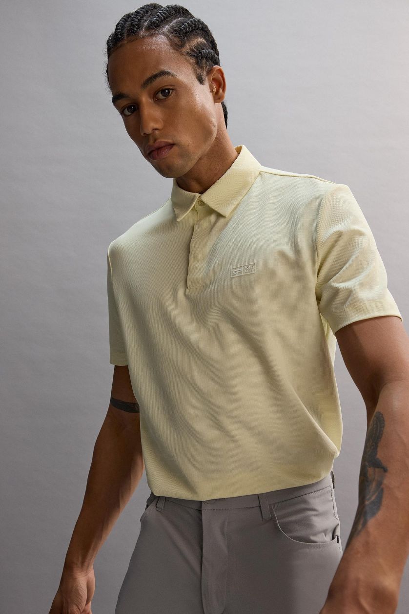 MAN Light Yellow DeFactoFit Standard Fit Basic Sports Polo Shirt