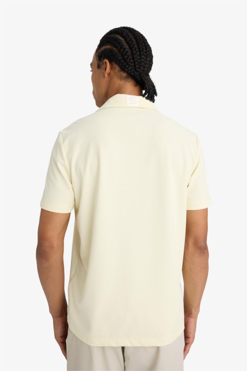MAN Light Yellow DeFactoFit Standard Fit Basic Sports Polo Shirt