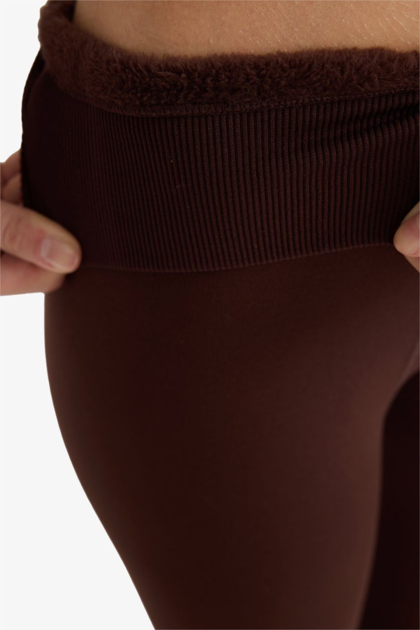 Kadın Kahve Termal Külotlu Çorap