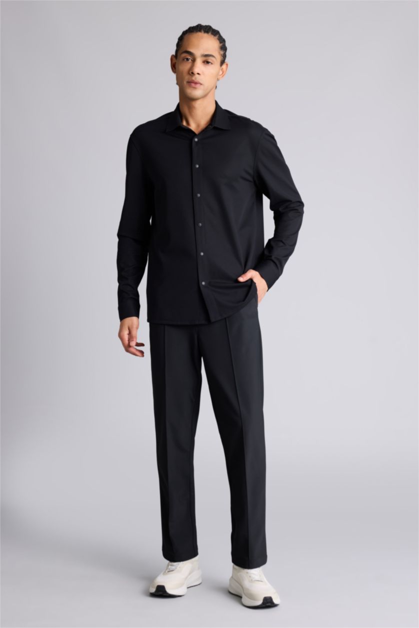 MAN Black Slim Fit Long Sleeve Shirt