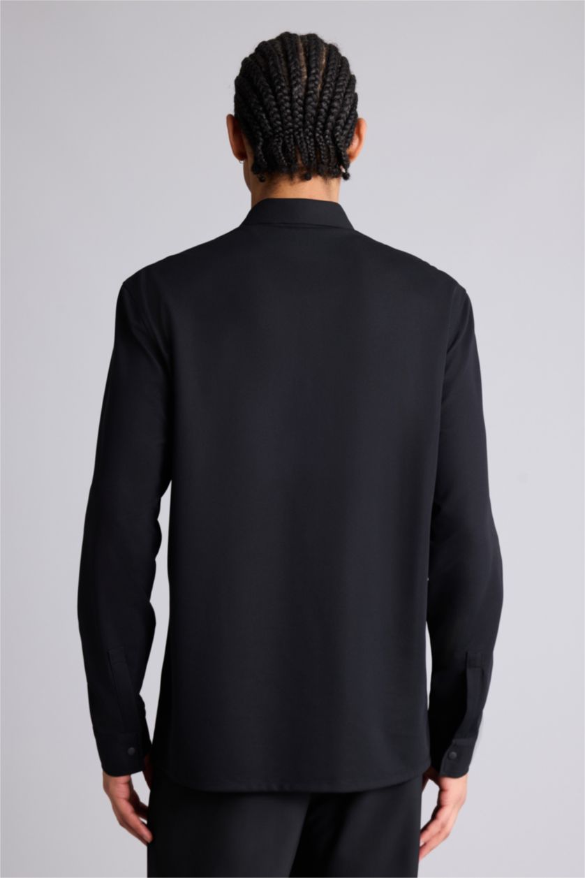 MAN Black Slim Fit Long Sleeve Shirt