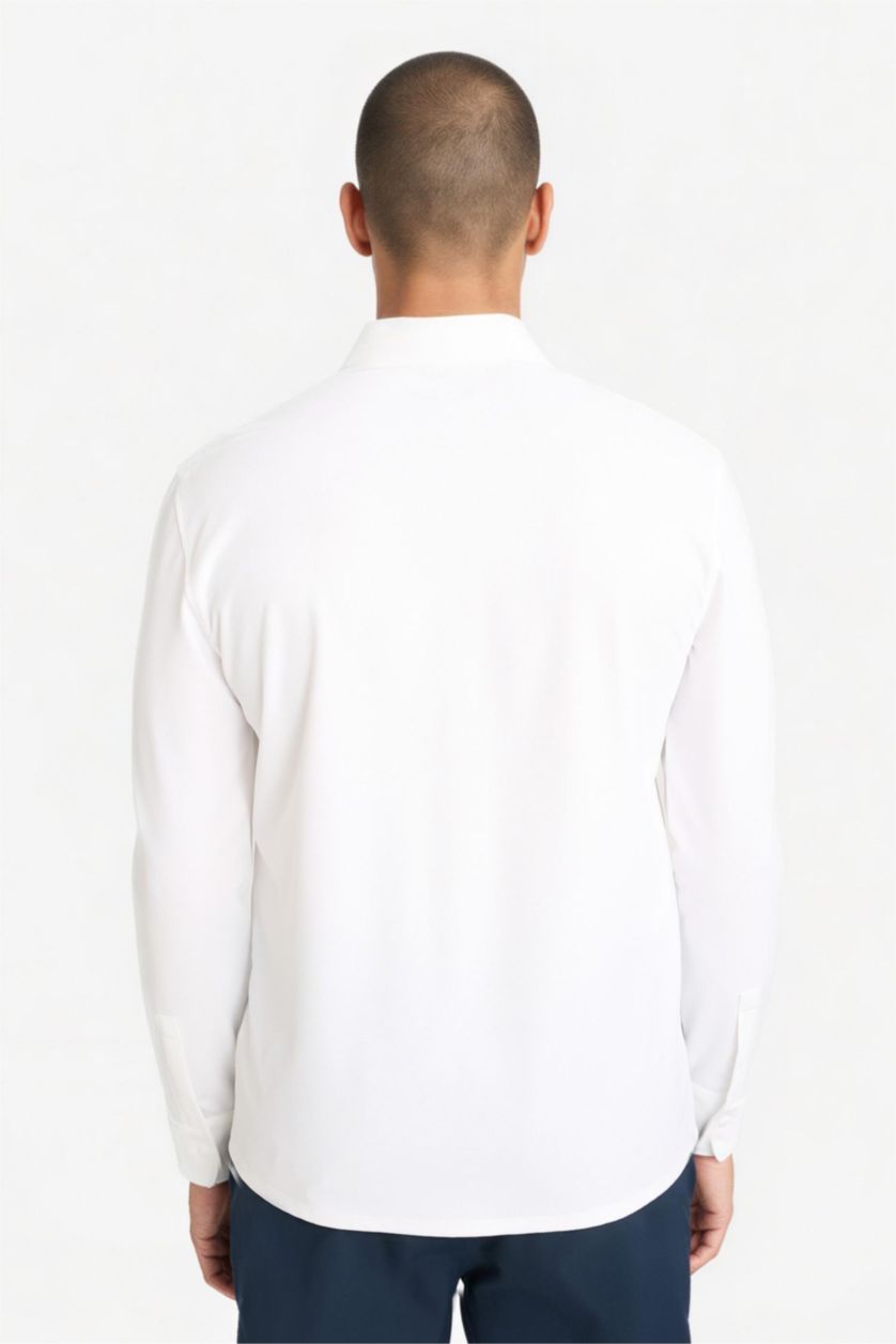 MAN Ecru DeFactoFit Long Sleeve Shirt