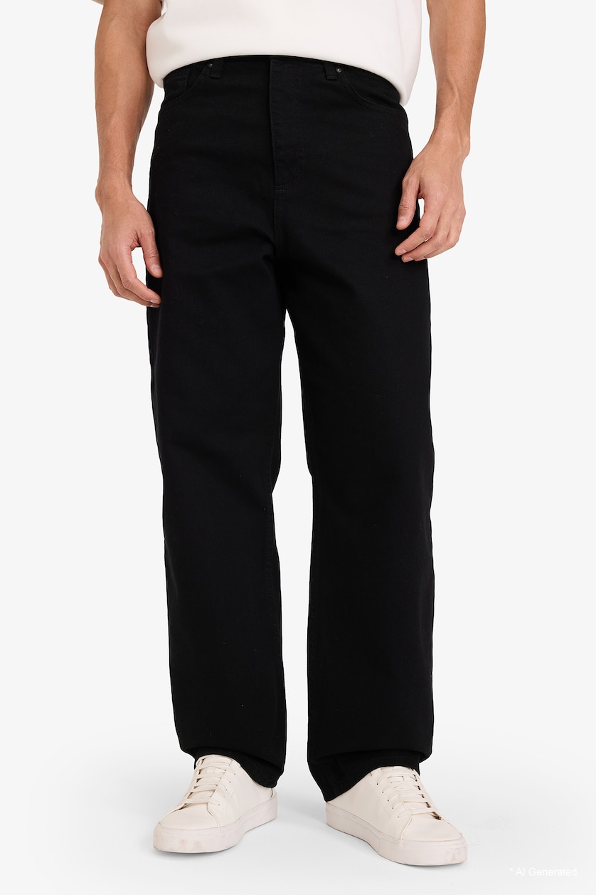 Men Black Baggy Fit Jeans