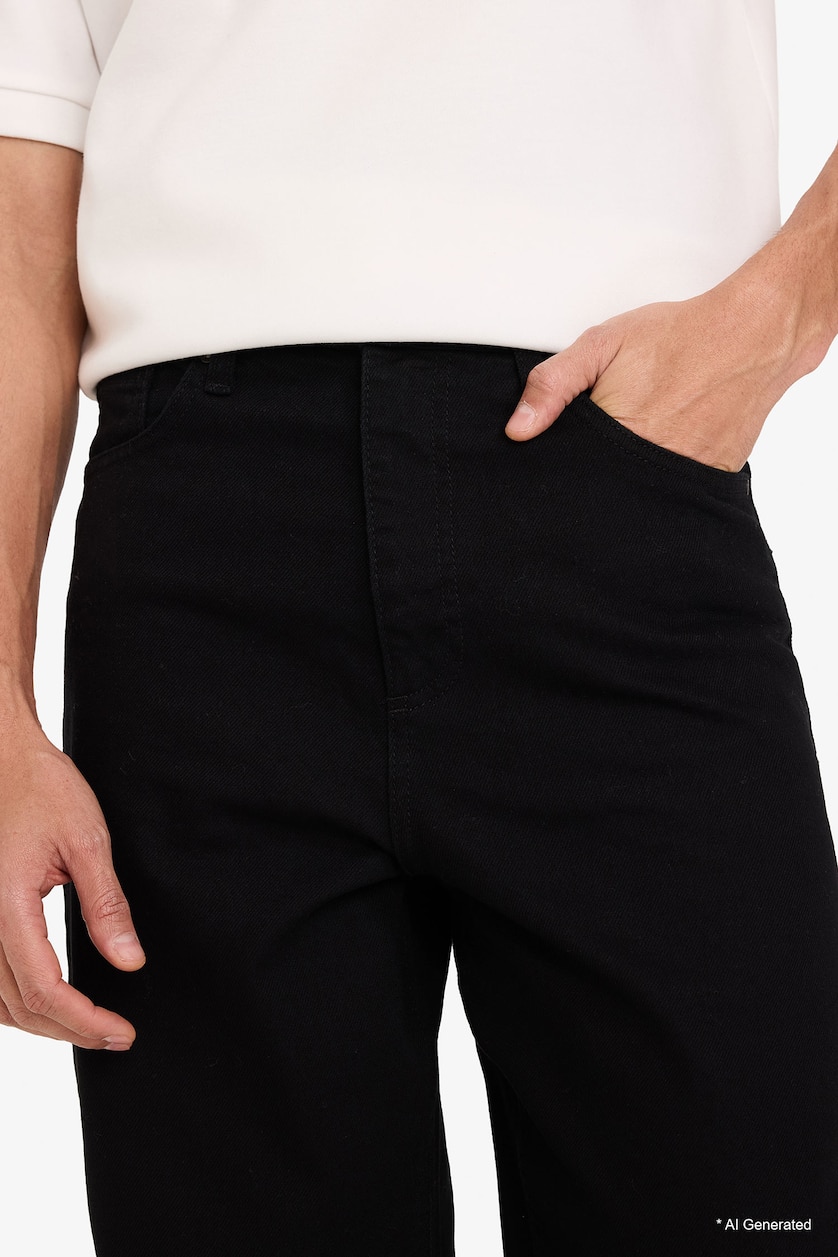 Men Black Baggy Fit Jeans