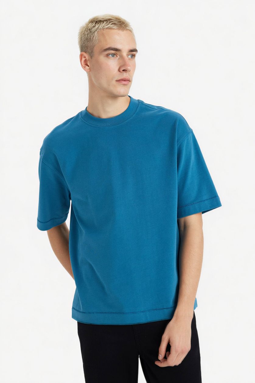 MAN Indigo Boxy Fit Crew Neck Short Sleeve T-Shirt