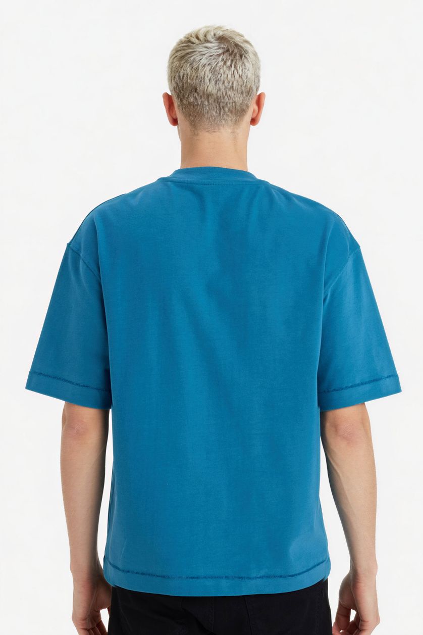 MAN Indigo Boxy Fit Crew Neck Short Sleeve T-Shirt