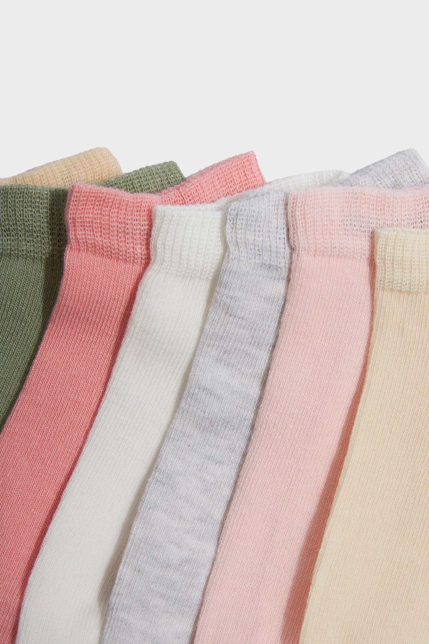 FILLES Karma Lot de 7 paires de Chaussettes courtes en coton pour fille