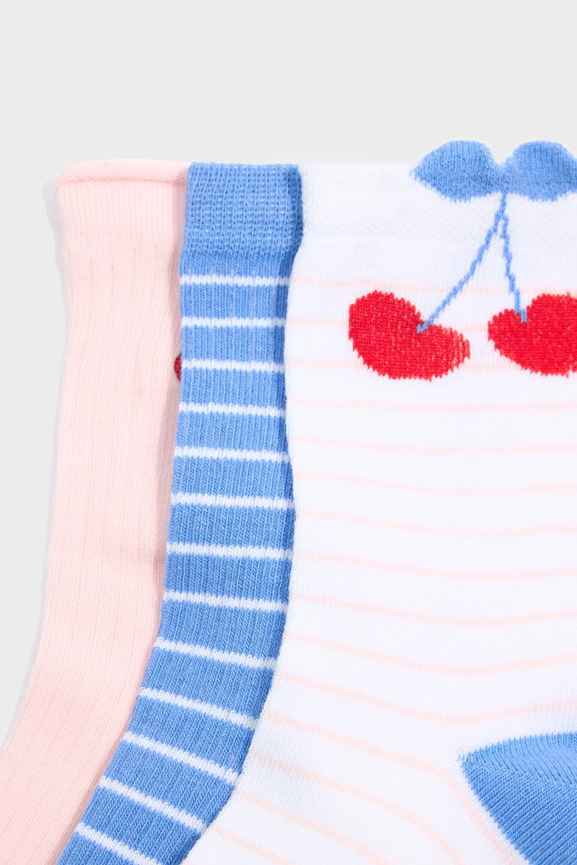 FILLES Karma Lot de 3 Chaussettes longues en coton pour fille