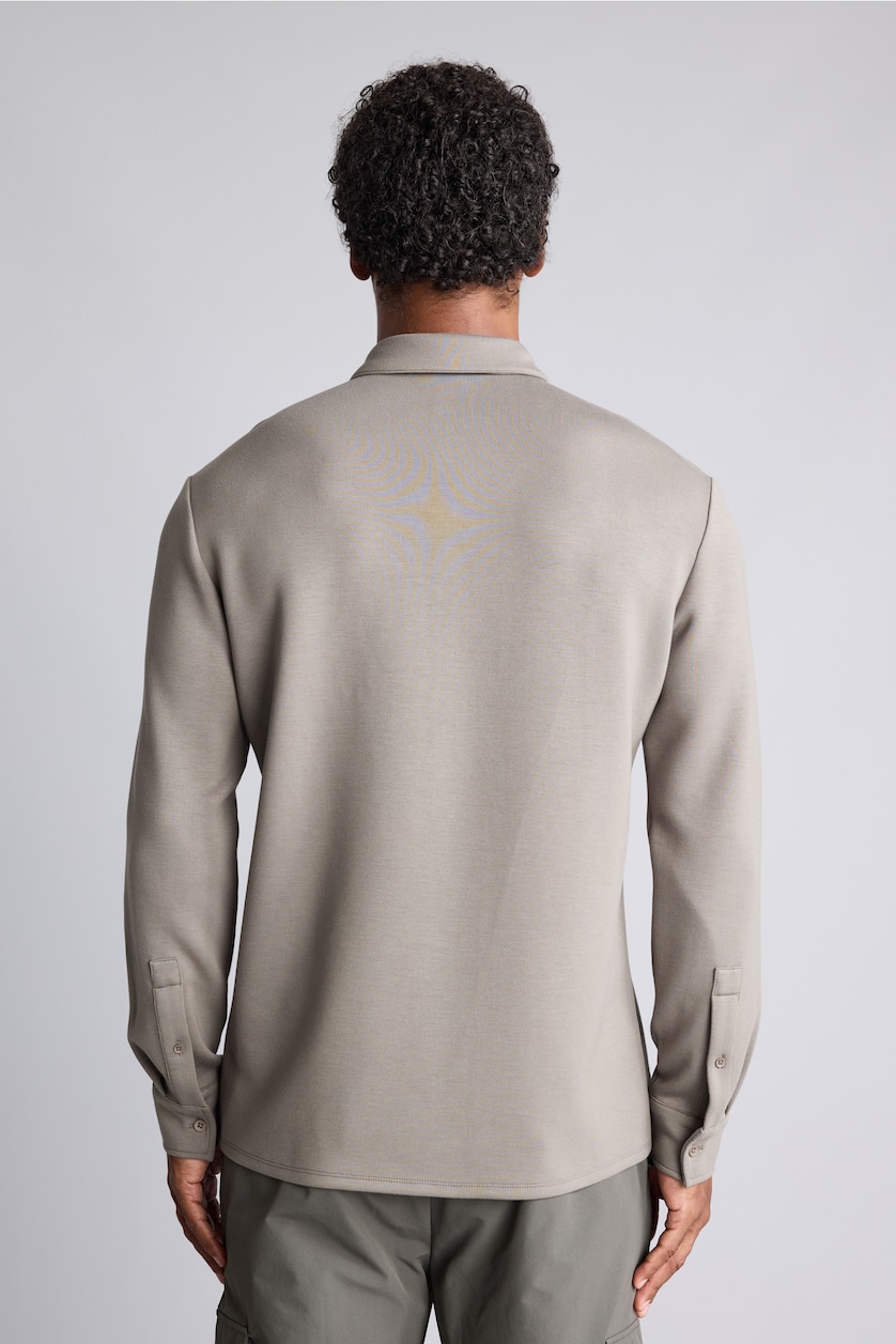 Men Khaki Standard Fit Long Sleeve Shirt