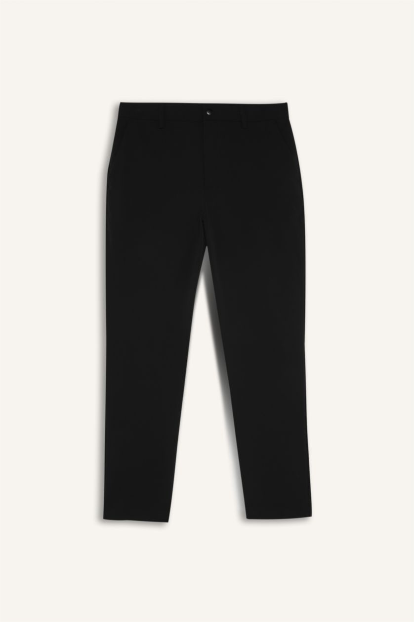 Erkek Siyah Tailored Fit Pantolon
