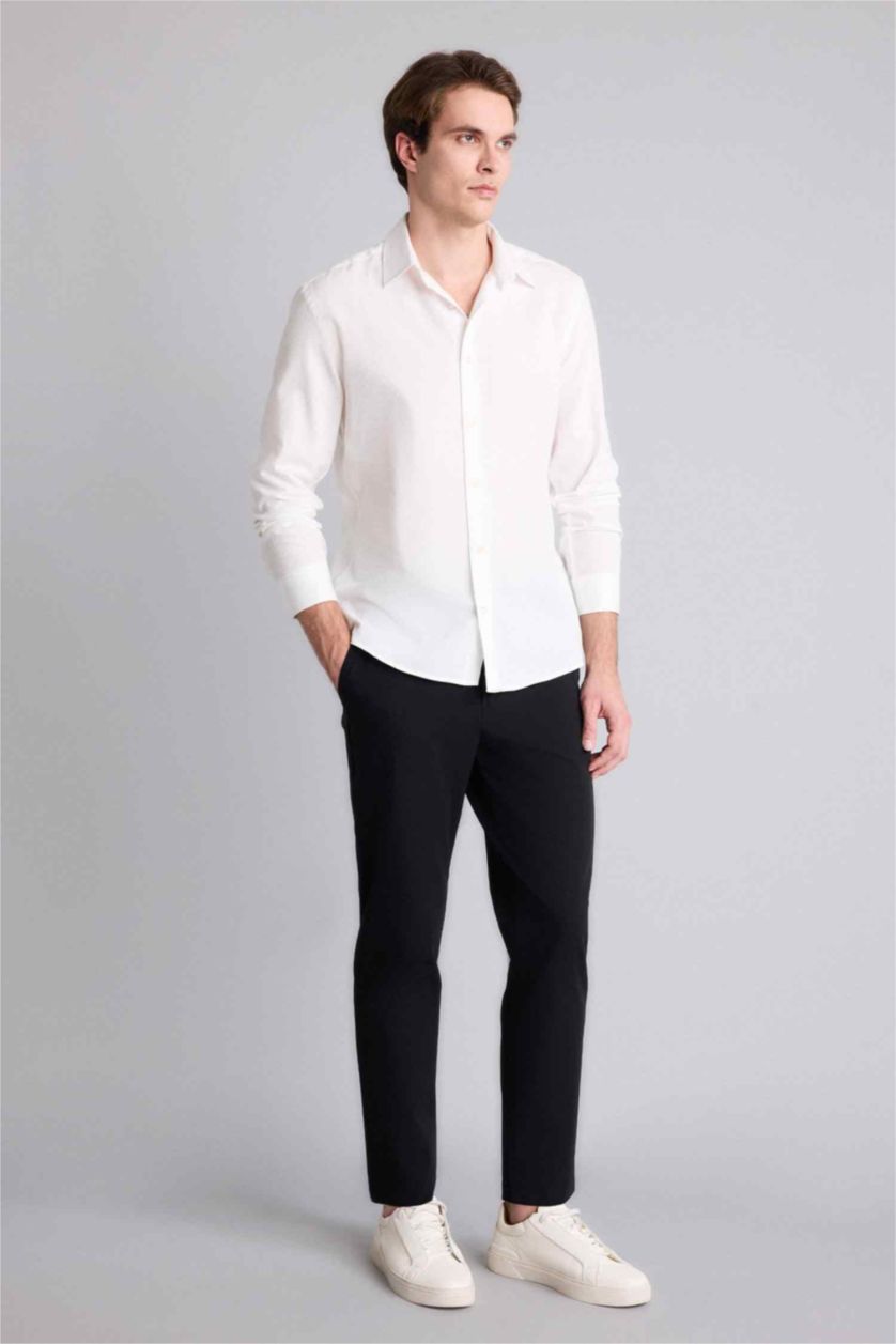 MAN Black Tailored Fit Trousers