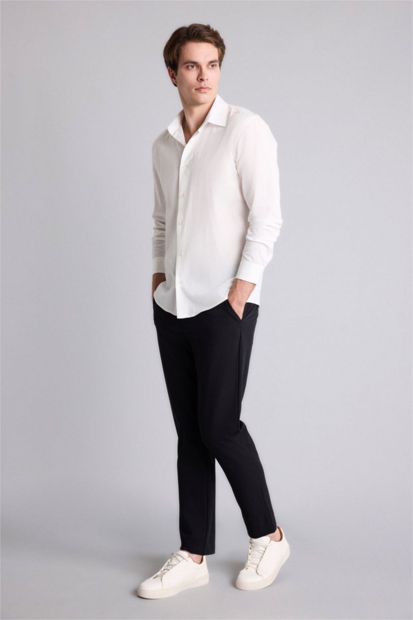 MAN Black Tailored Fit Trousers