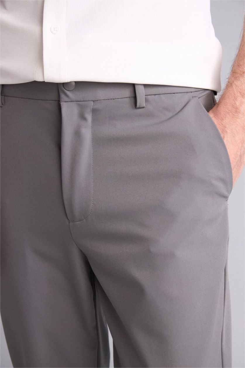 HOMME Gris Pantalon Coupe ajustée