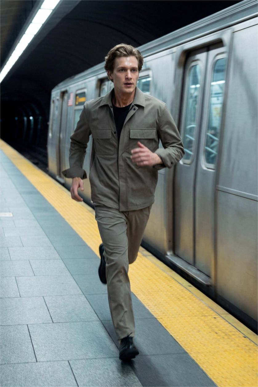 Erkek Haki Taılored Fıt Pantolon