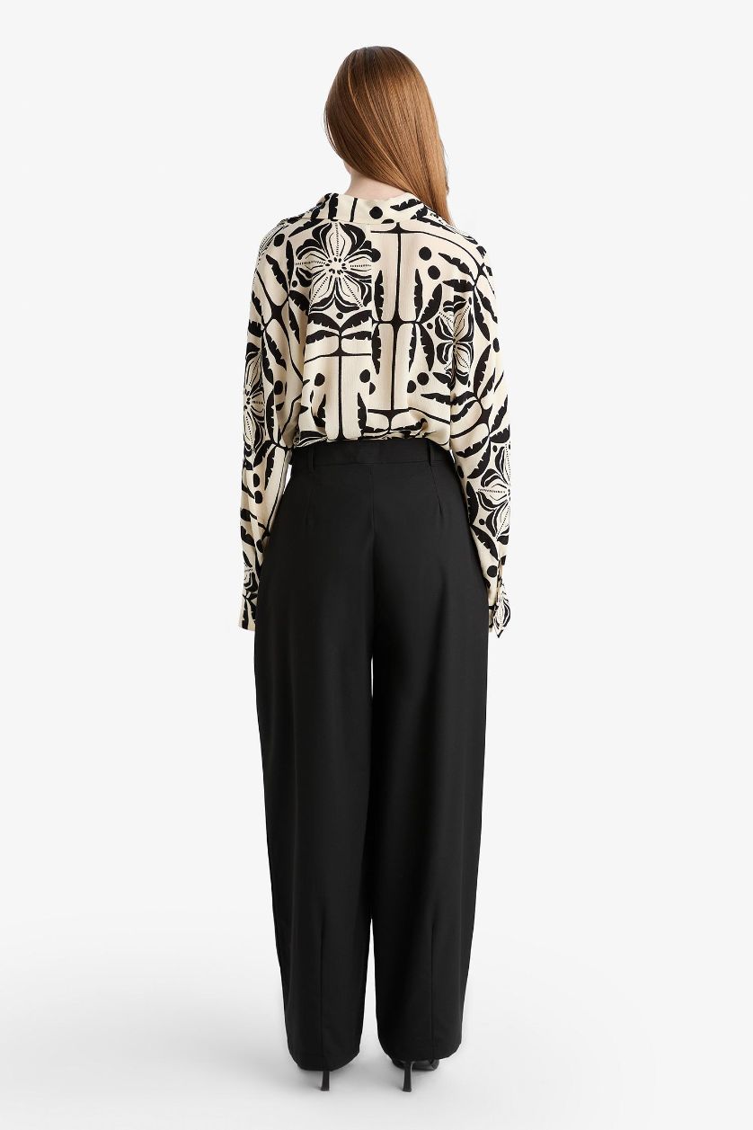 حريمي أسود بنطلون باريل فيت بليسيه بردل عادي وجيب