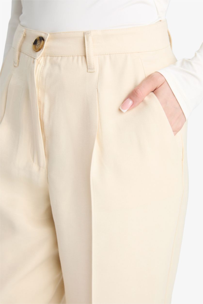 Woman Stone Regular Fit Satin Trousers