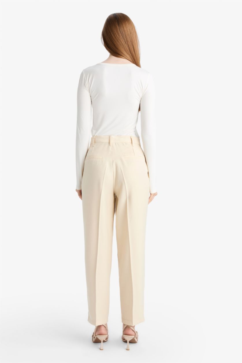 Woman Stone Regular Fit Satin Trousers