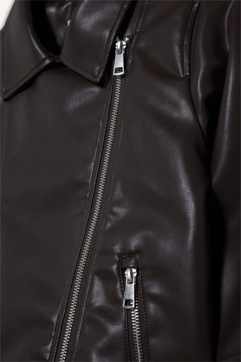 Girls & Teens Black Girl Faux Leather Jacket