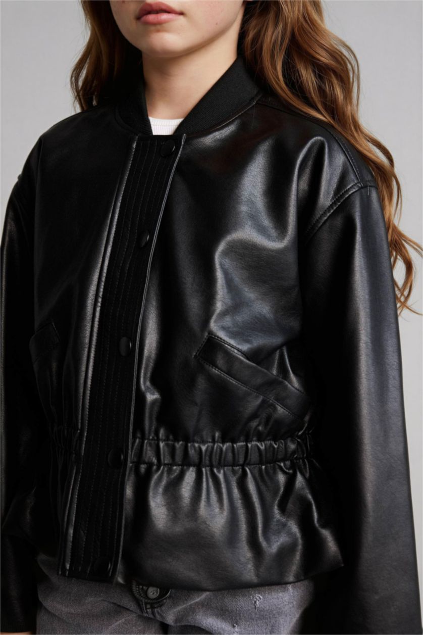 Қыздар Және Жасөспірімдер қара Қыздарға арналған колледж жағалы бомбер куртка