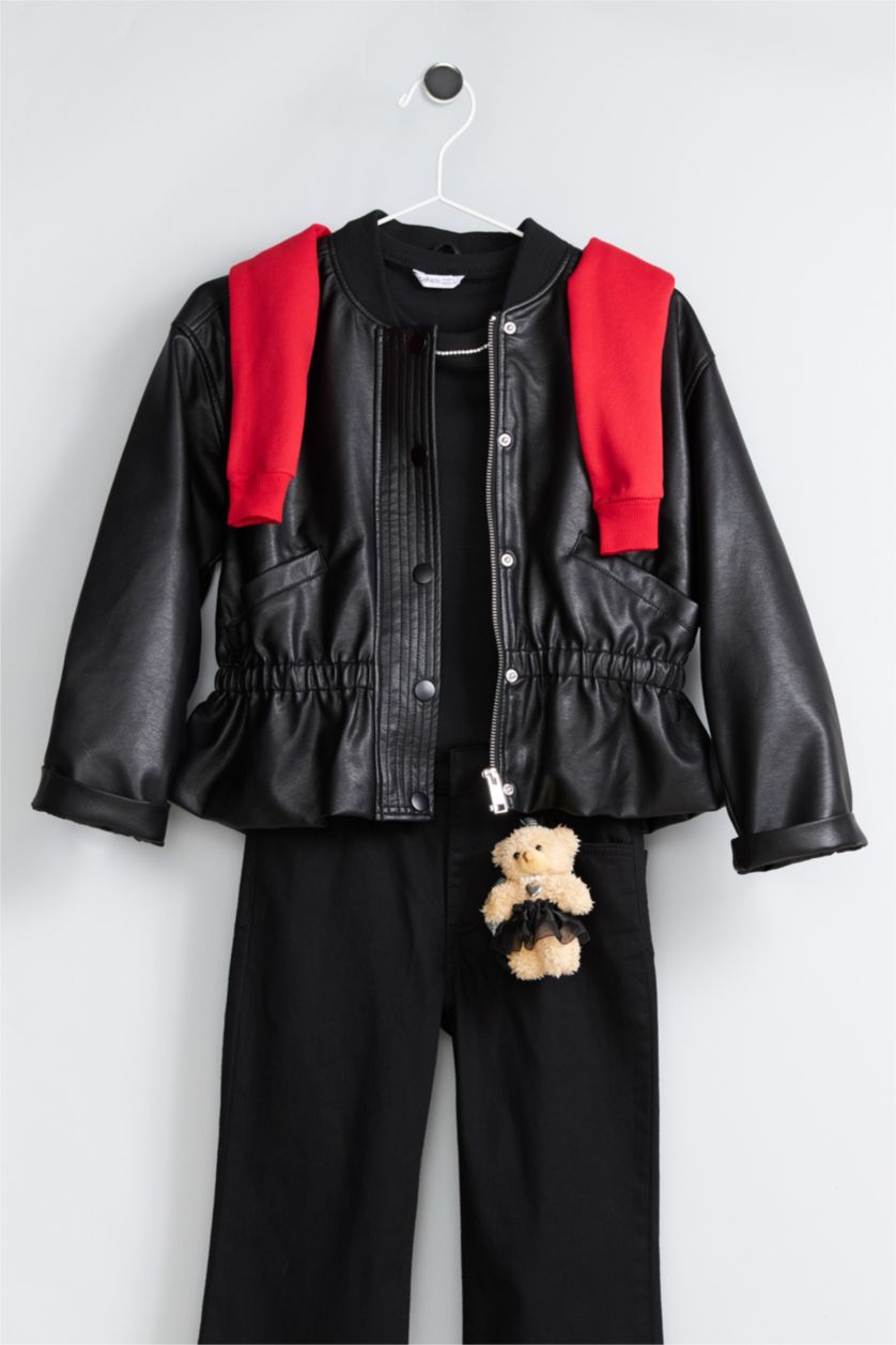 Қыздар Және Жасөспірімдер қара Қыздарға арналған колледж жағалы бомбер куртка