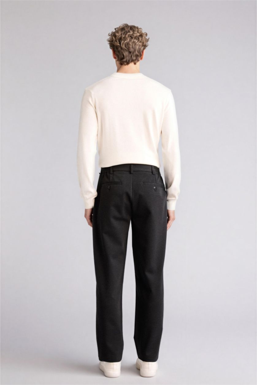 Erkek Antrasit Melanj Baggy Fıt Pantolon