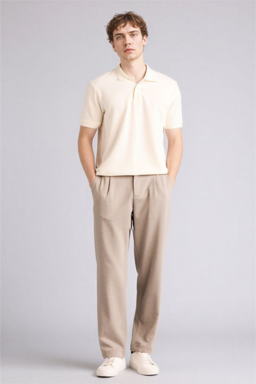 Erkek Vizon Melanj Baggy Fıt Pantolon