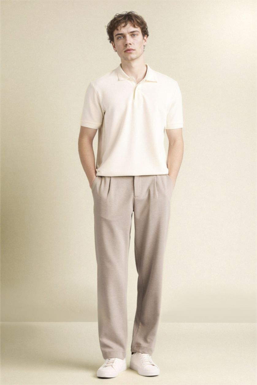 Erkek Vizon Melanj Baggy Fıt Pantolon