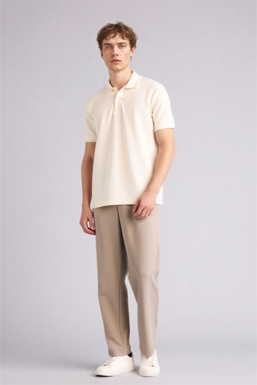 Erkek Vizon Melanj Baggy Fıt Pantolon