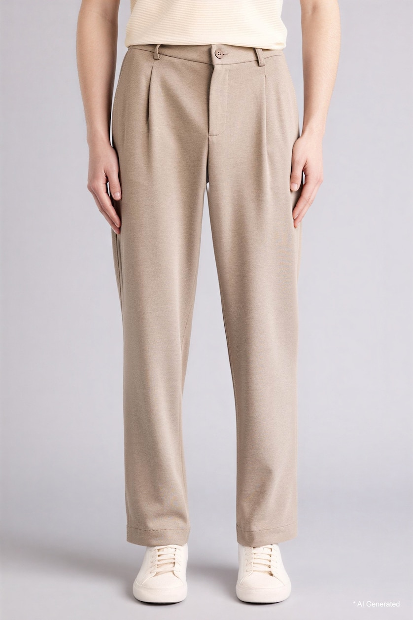Erkek Vizon Melanj Baggy Fit Pantolon