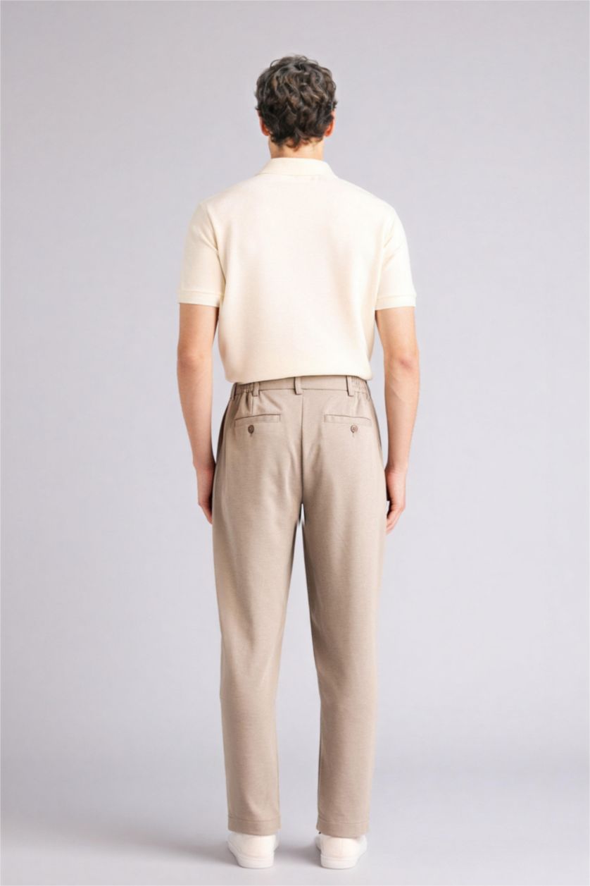 Erkek Vizon Melanj Baggy Fıt Pantolon