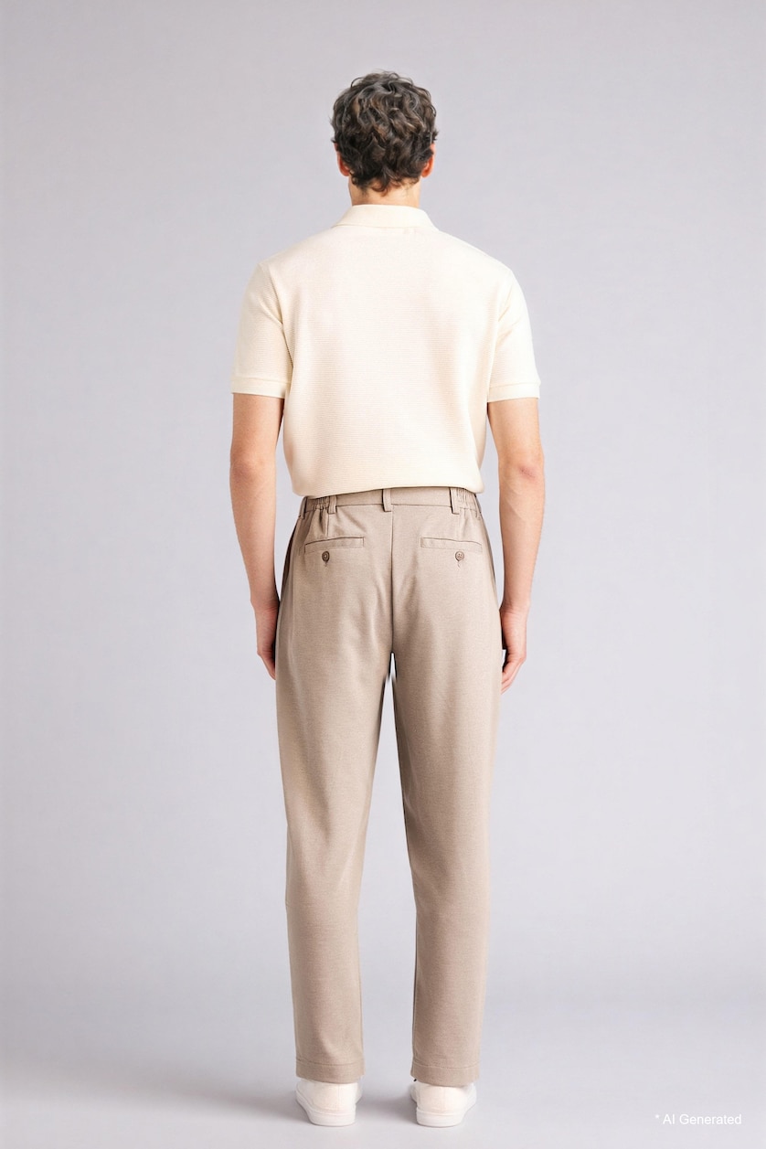 Erkek Vizon Melanj Baggy Fit Pantolon