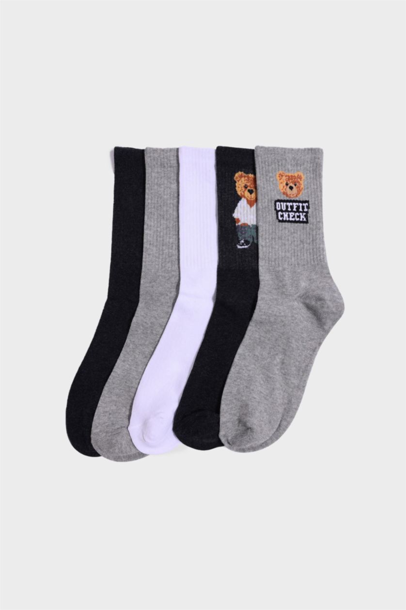 HOMME Karma Lot de 5 paires de Chaussettes longues en coton pour homme