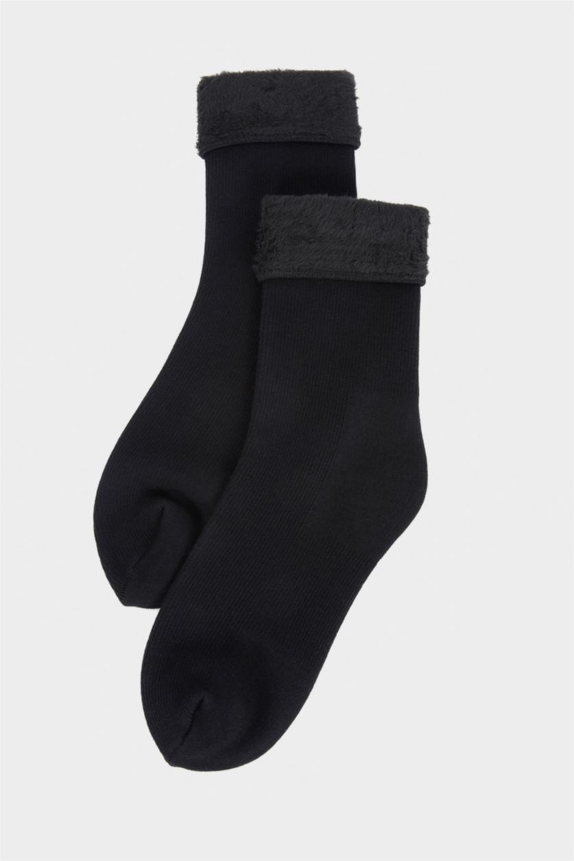 Kadın Siyah Kadın Termal 2'li Termal Kışlık Çorap