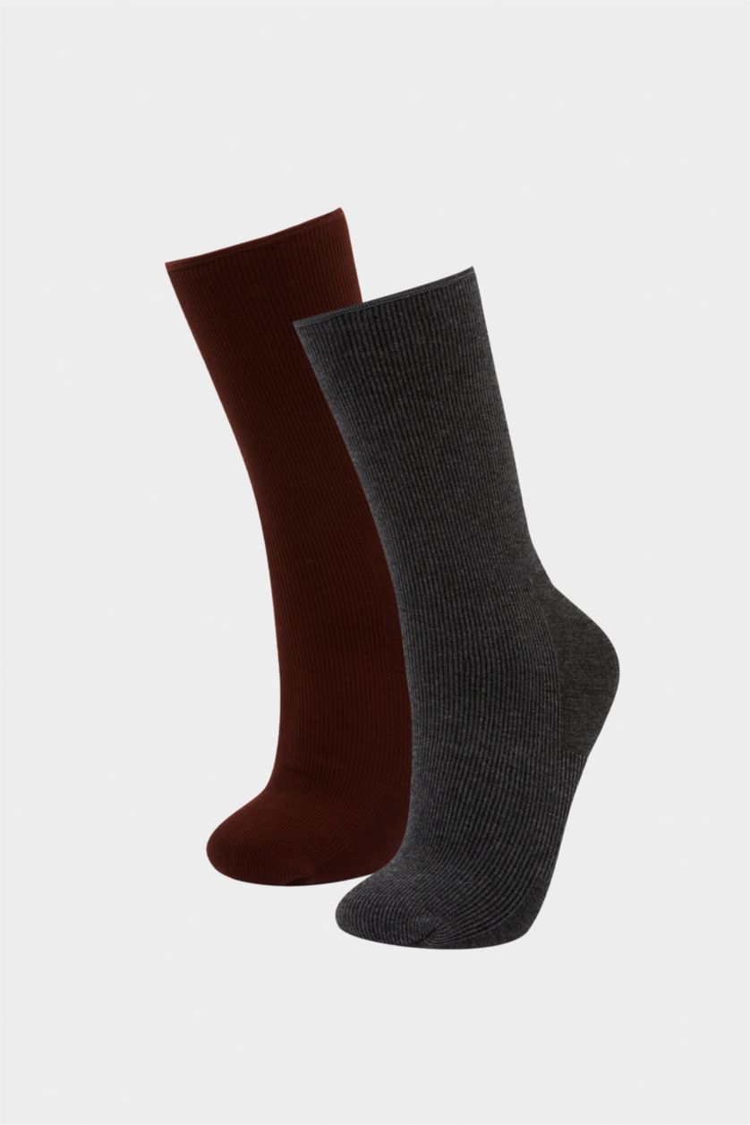 Kadın Gri Kadın Termal 2'li Termal Kışlık Çorap
