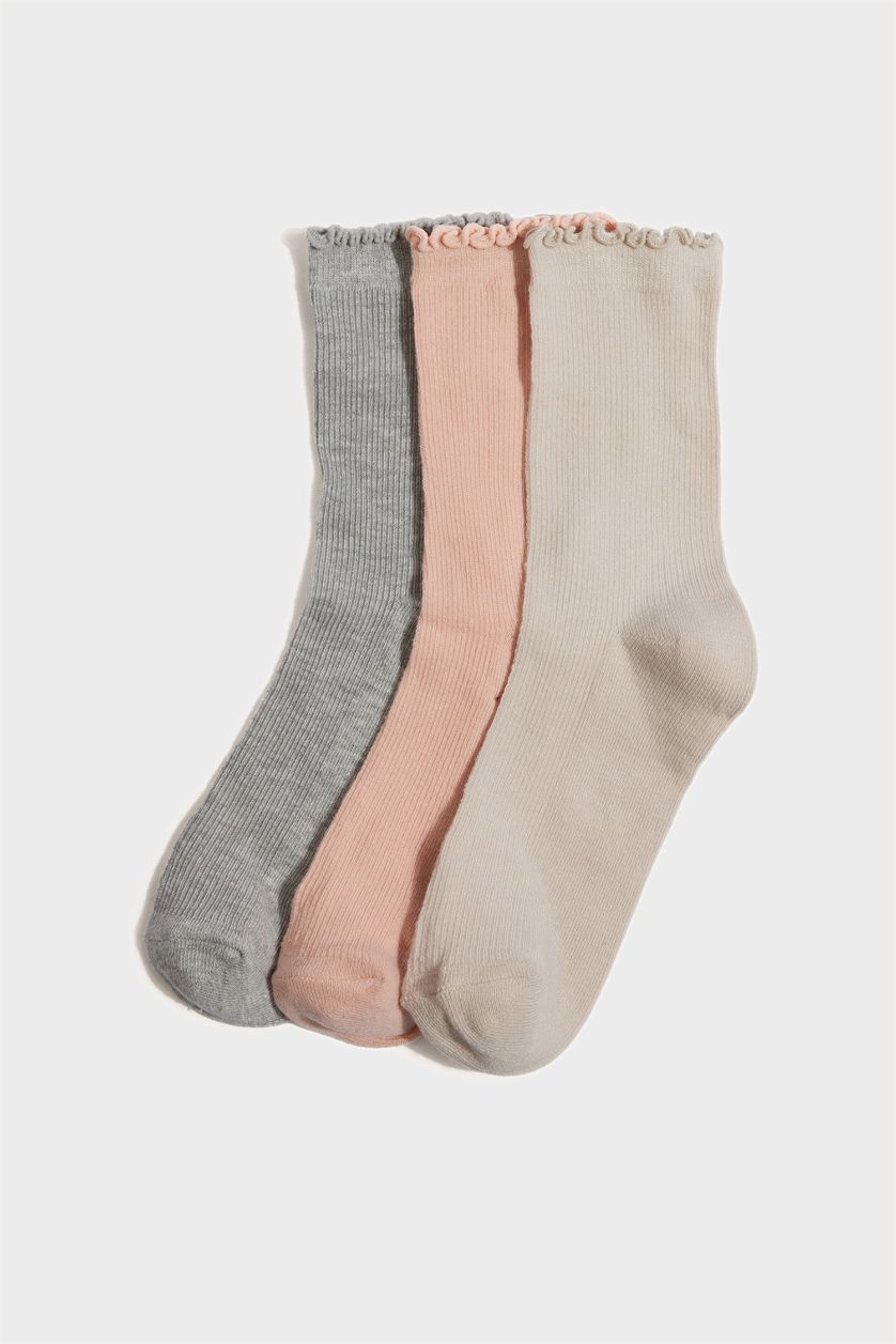 نساء Karma جوارب طويلة نسائية من قطن - 3 قطع