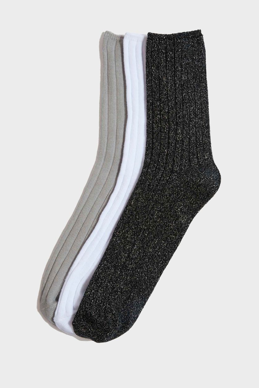 نساء Karma جوارب طويلة نسائية من قطن - 3 قطع