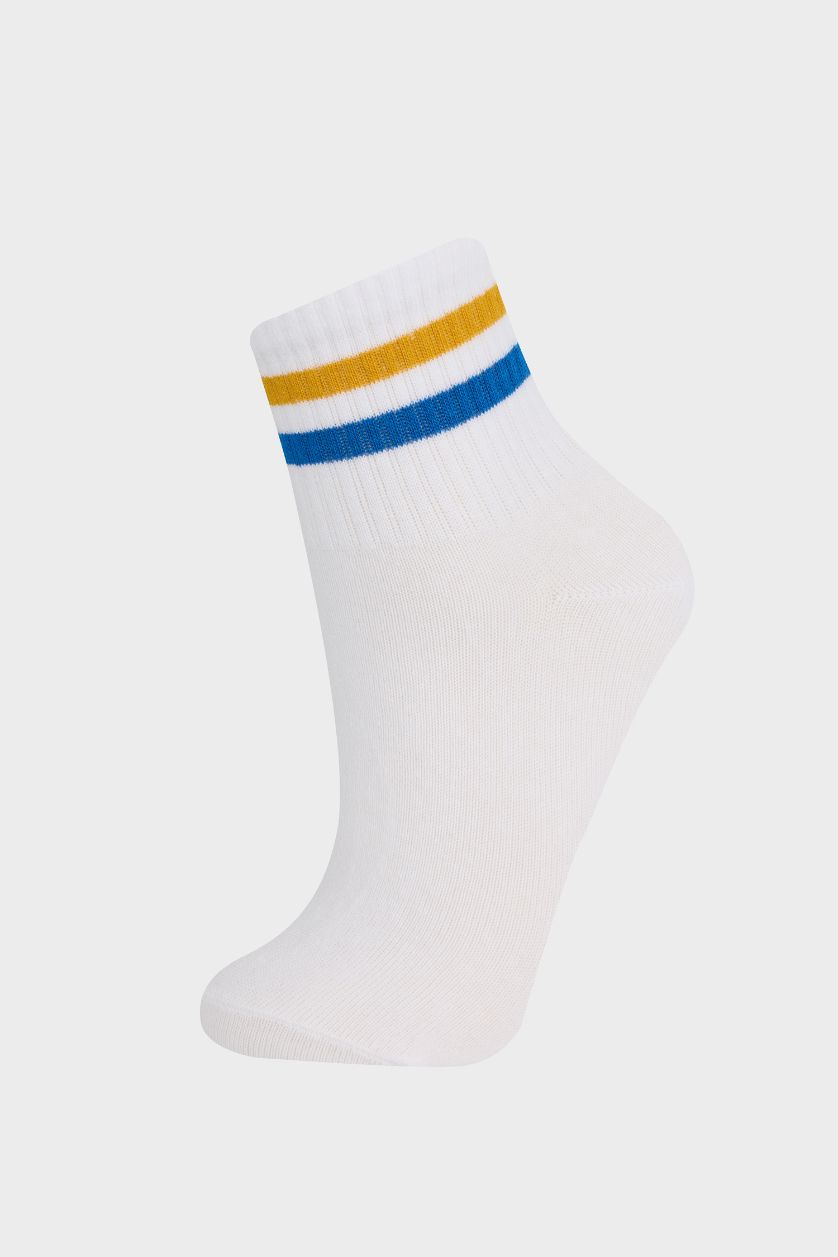 Kız Çocuk - Genç Kız Beyaz 3'lü Pamuklu Soket Çorap Kız Çocuk