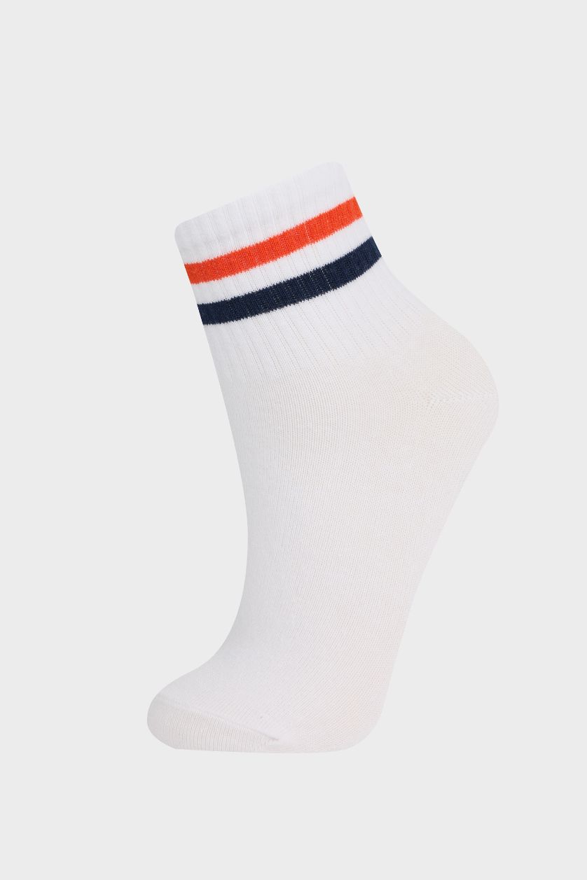 Kız Çocuk - Genç Kız Beyaz 3'lü Pamuklu Soket Çorap Kız Çocuk