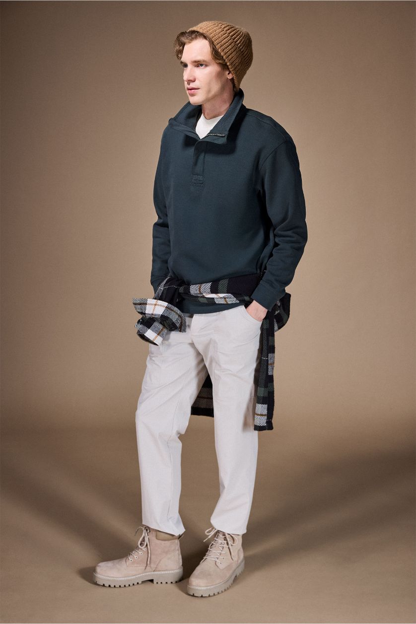 MAN Stone Elastic Waist Pockets Trousers