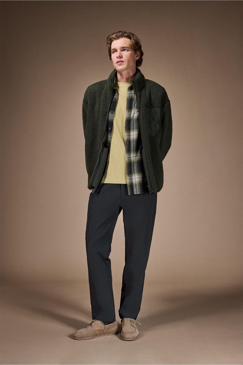 رجال أخضر غامق بنطرون سريع الجفاف