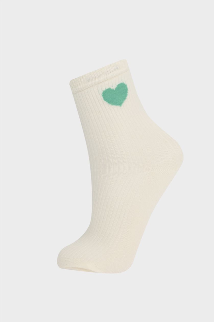 GIRLS & TEENS White Girl 5 Piece Cotton Long Socks