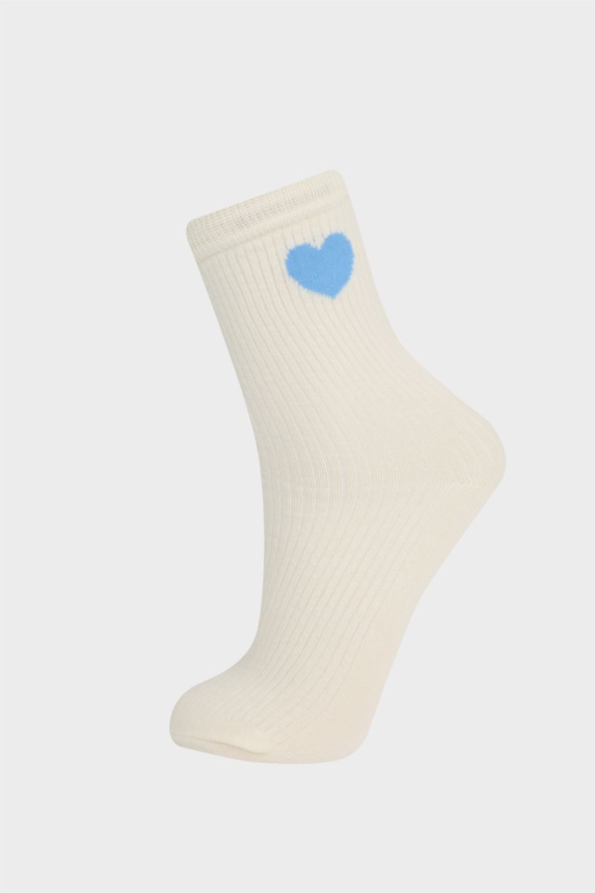 GIRLS & TEENS White Girl 5 Piece Cotton Long Socks