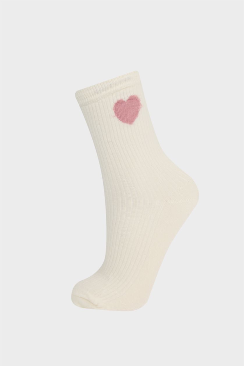 GIRLS & TEENS White Girl 5 Piece Cotton Long Socks
