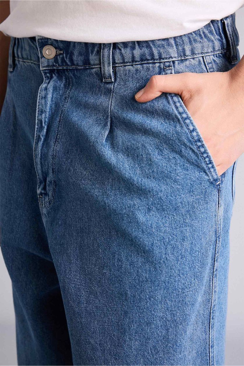 رجال أزرق بنطلون جينز باريل فيت وخصر مطاطي