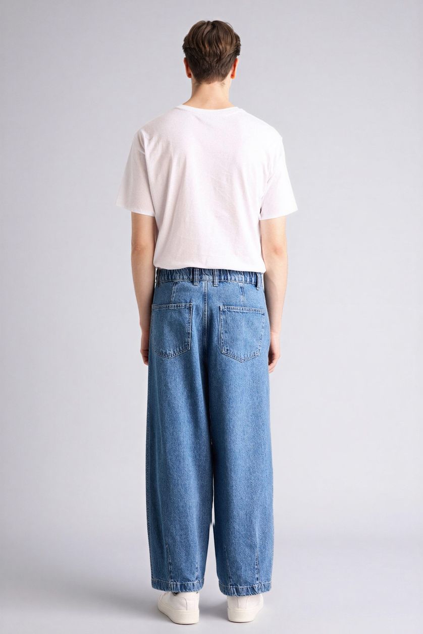 رجال أزرق بنطلون جينز باريل فيت وخصر مطاطي