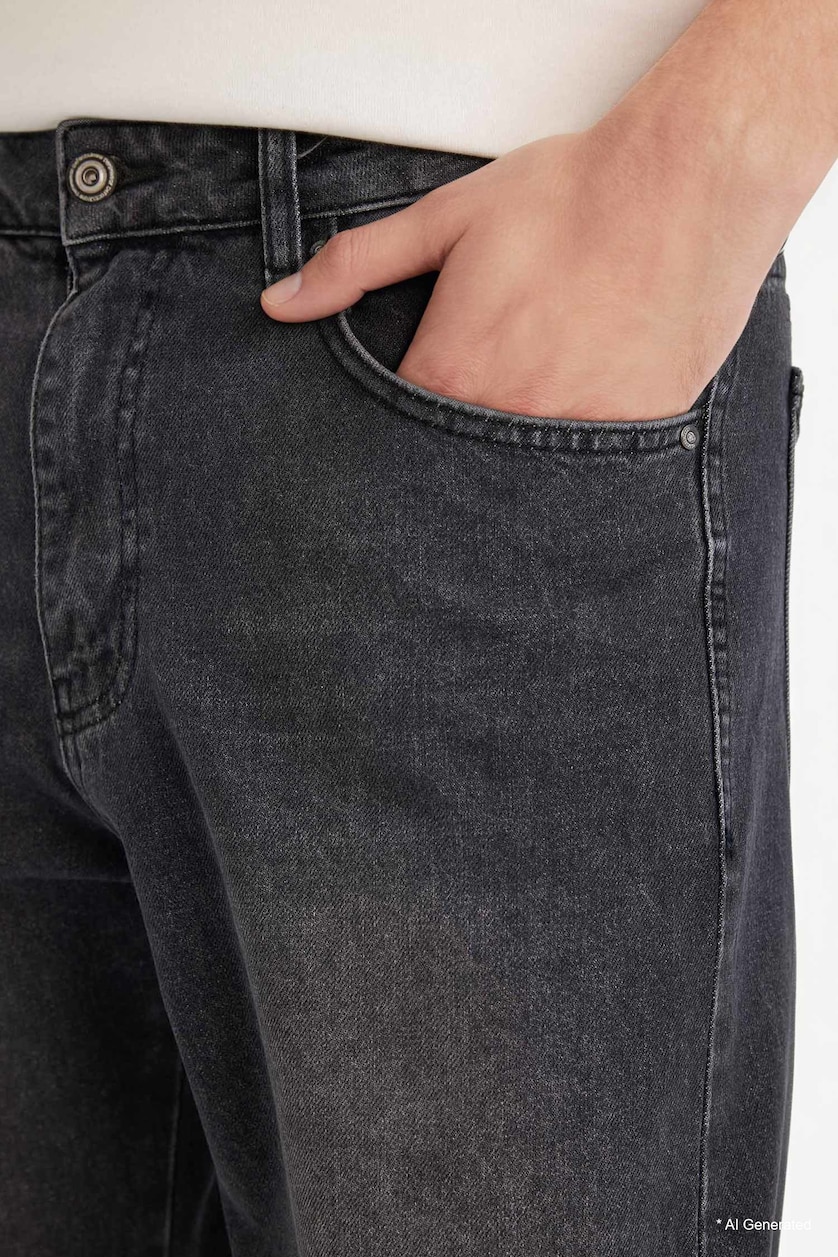Erkek Antrasit Slim Fıt Jean