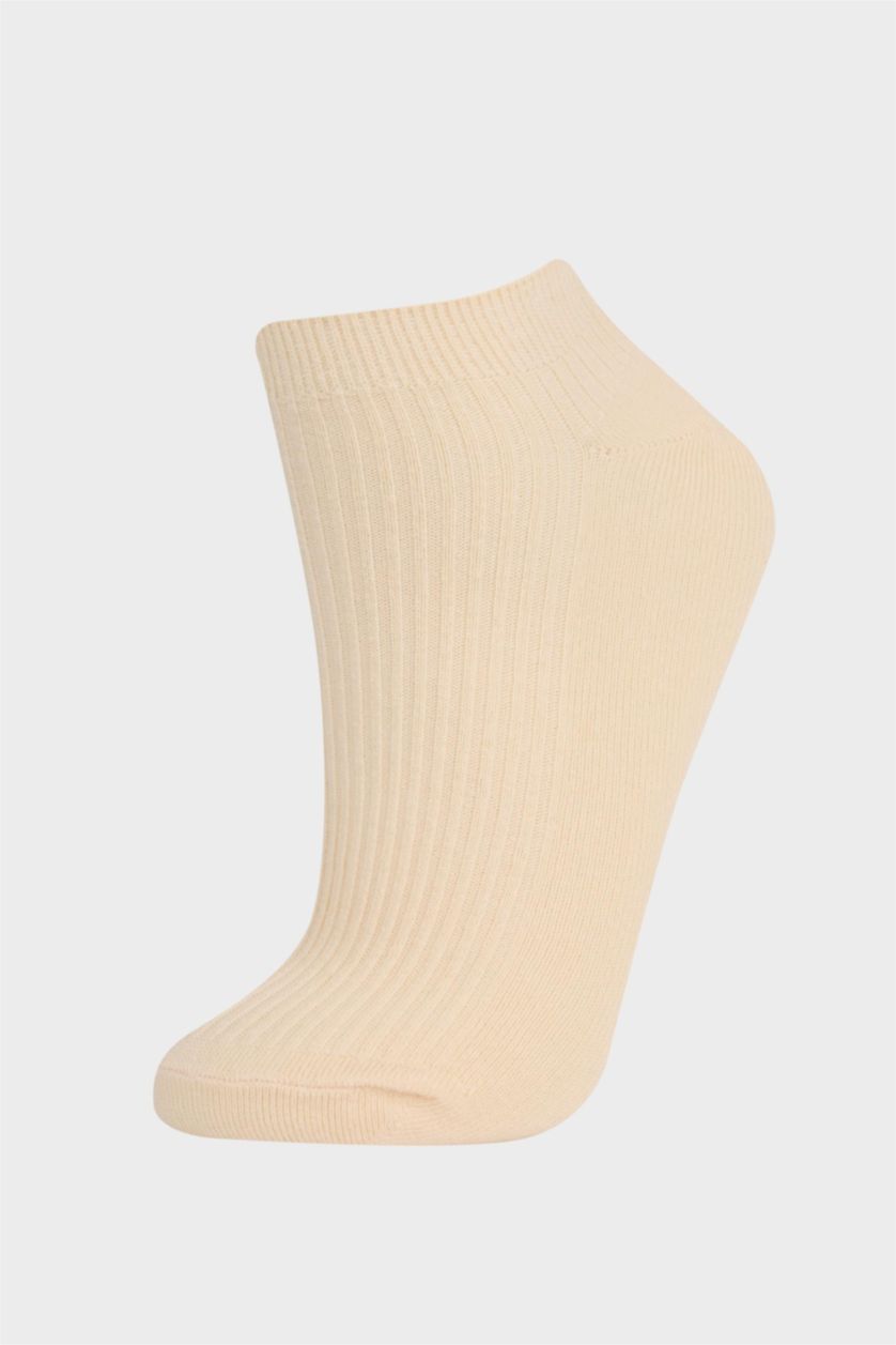 GIRLS & TEENS Light Brown Girl 5 Piece Cotton Short Sockss