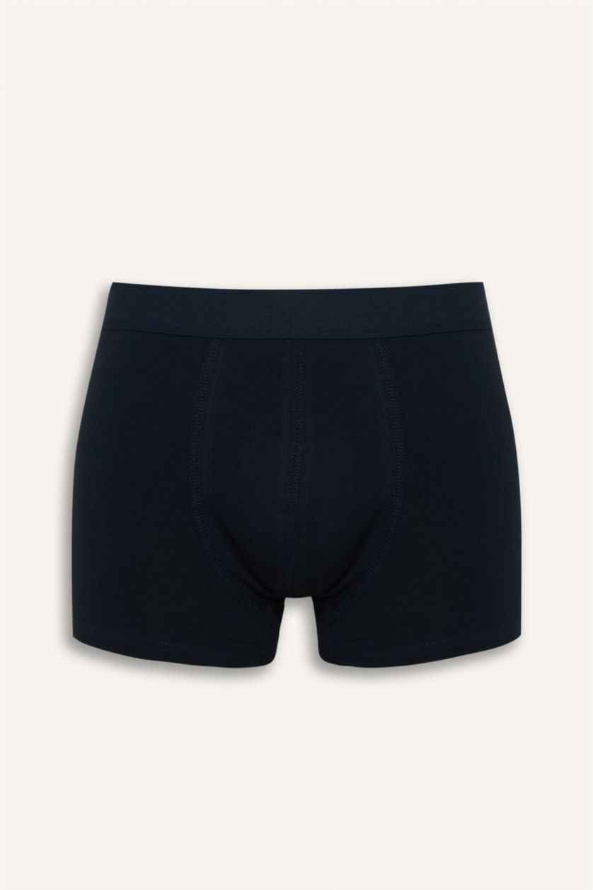 Erkek Lacivert Regular Fit Baskılı 3'lü Boxer 